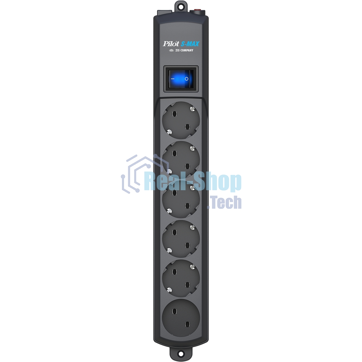 Сетевой фильтр Pilot S Max (5 euros + 1GP), 15A/3.5kVA, automatic, 10 m, graphite