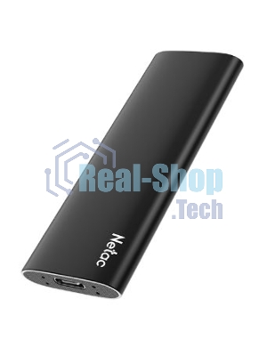 Внешний SSD Netac Z SLIM, 500 Gb, USB 3.2 Gen 2 Type-C, R/W 550/480, черный
