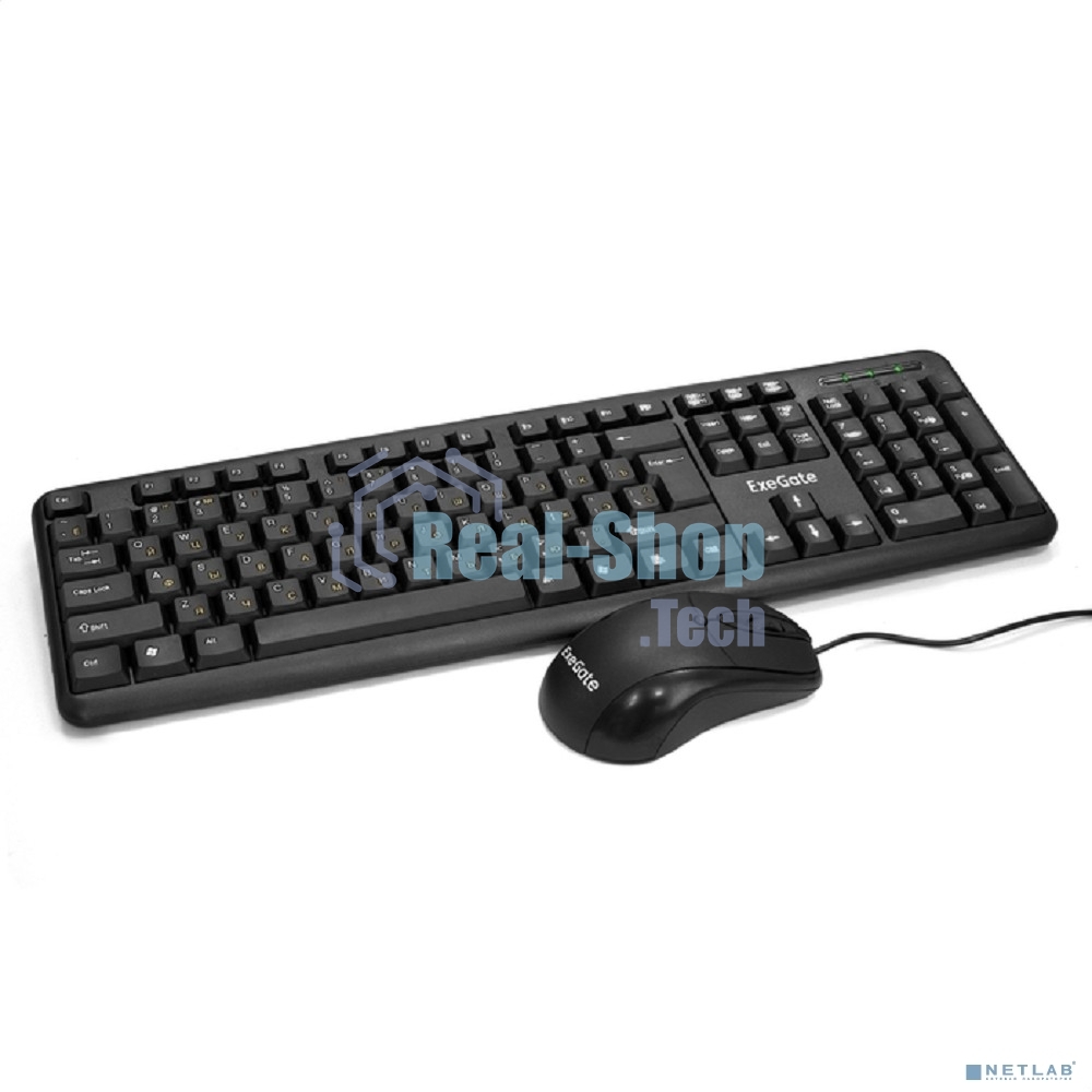 Комплект клавиатура+мышь ExeGate Professional Standard Combo MK120 проводной, USB, 1000 DPI, чёрный