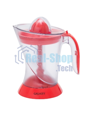 Соковыжималка Galaxy GL 0852 красный/прозрачный, цитрусовая, 50 Вт, 1000 мл, механическое