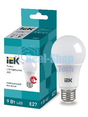 Лампа cветодиодная IEK LLE-A60-9-230-40-E27 ECO A60 шар 9Вт 230В 4000К E27
