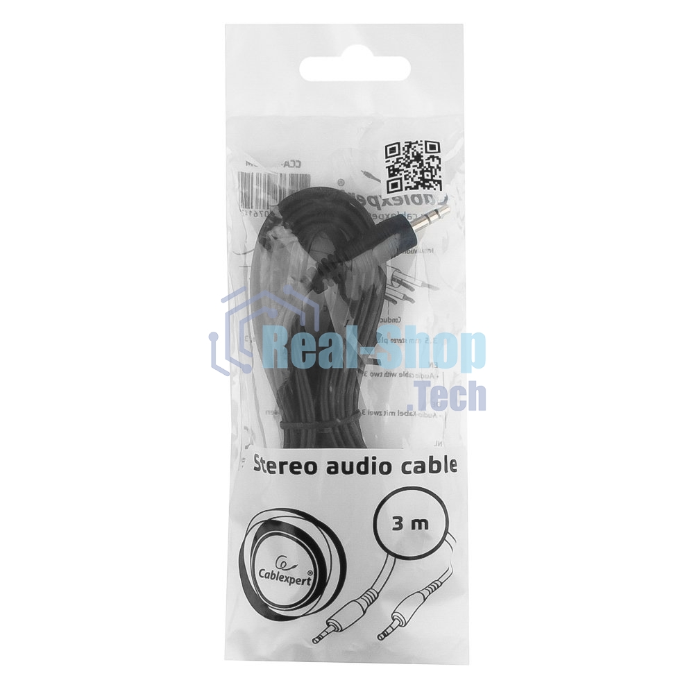 Кабель аудио Cablexpert CCA-404-3M, Jack3.5 - Jack3.5, 3м