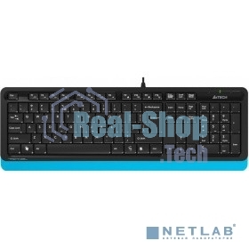 Комплект клавиатура+мышь A4Tech FStyler F1010 проводной, USB, 1600 DPI, чёрный/синий