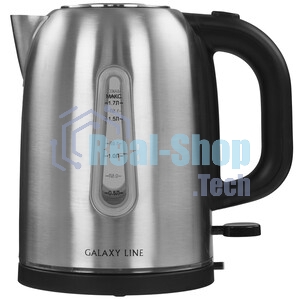 Электрочайник Galaxy GL 0366 серебристый, 1.7 л, 2200 Вт, скрытый нагревательный элемент
