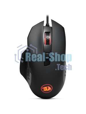 Мышь проводная Redragon Gainer черный, 3200 dpi, USB, кнопки - 6