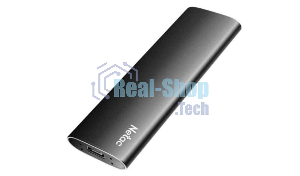 Внешний SSD Netac Z SLIM, 1TB, USB 3.2 Gen 2 Type-C, R/W 550/480, черный