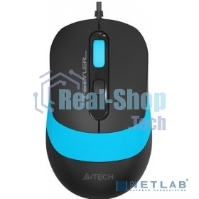 Комплект клавиатура+мышь A4Tech FStyler F1010 проводной, USB, 1600 DPI, чёрный/синий