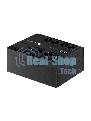 Источник бесперебойного питания ExeGate NEO NNB-650.LED.AVR.8SH.CH 650VA/390W, LED, AVR, 8*Schuko, 4*USB-порта для зарядки, черный