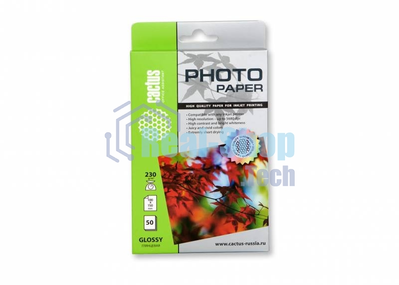 Фотобумага Cactus CS-GA623050 глянцевая A6 230 г/м2 50 листов