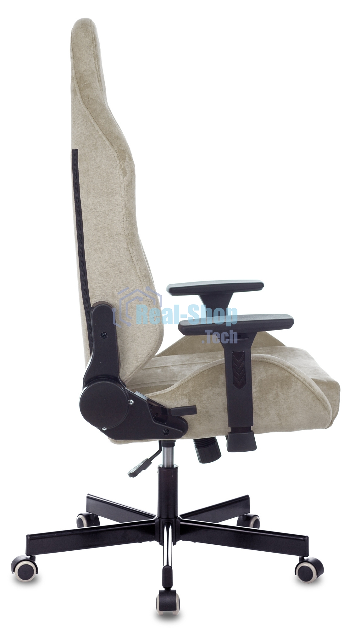 Кресло игровое Бюрократ Knight N1 Fabric бежевый Light-21, с подголов. крестовина металл