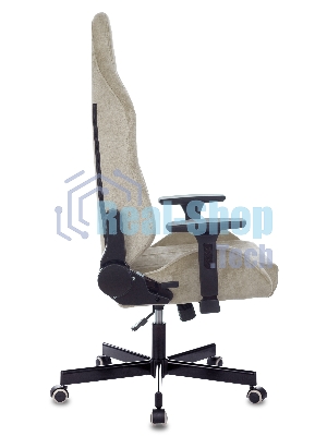 Кресло игровое Бюрократ Knight N1 Fabric бежевый Light-21, с подголов. крестовина металл
