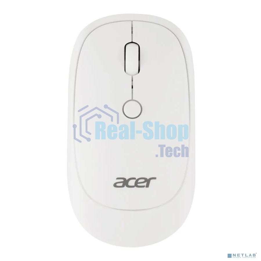 Мышь беспроводная Acer OMR138 белый, 1600 dpi, радиоканал, USB, кнопки - 4