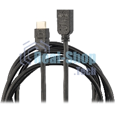Кабель-удлинитель аудио-видео Buro HDMI (m)/HDMI (f) 3м. позолоч.конт. черный
