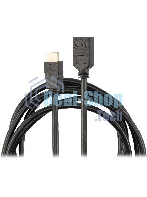 Кабель-удлинитель аудио-видео Buro HDMI (m)/HDMI (f) 3м. позолоч.конт. черный