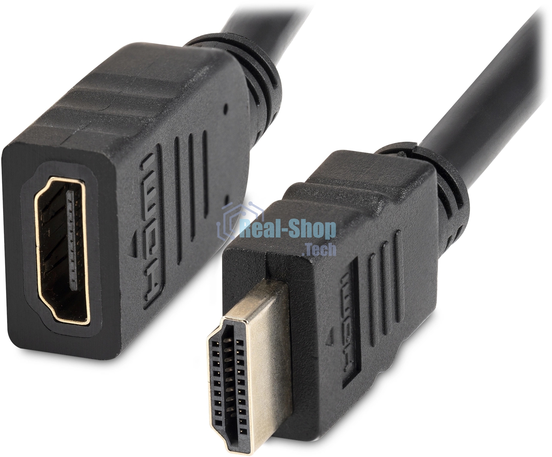 Кабель-удлинитель аудио-видео Buro HDMI (m)/HDMI (f) 3м. позолоч.конт. черный