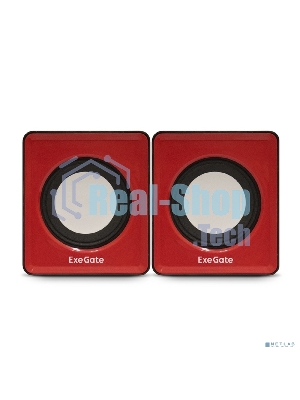 Акустическая система 2.0 ExeGate EX289920RUS Disco 140 Red (питание USB, 2х3Вт (6Вт RMS), 100-20000Гц, красный)