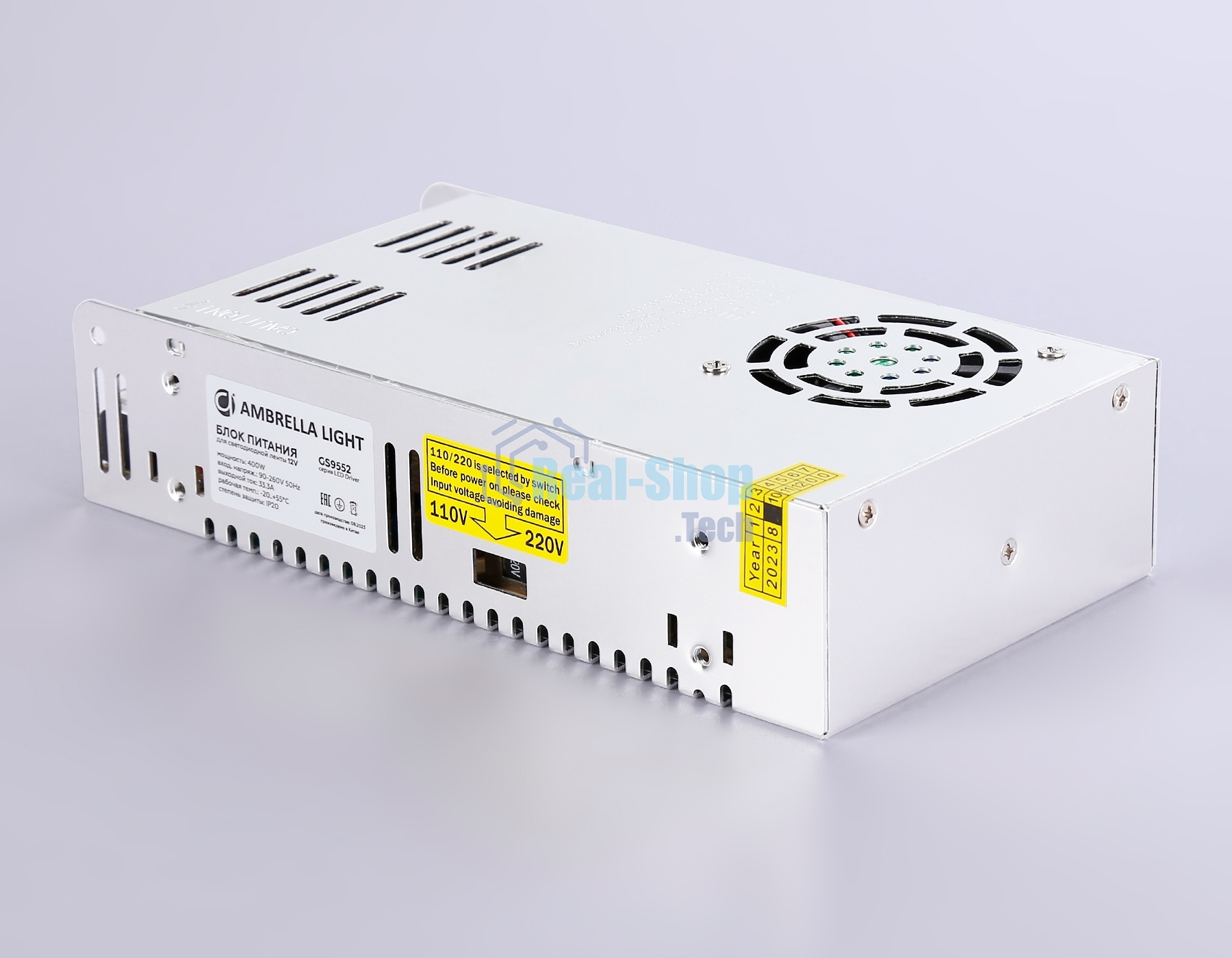 Блок питания 12V 400W 33.3A IP20 90-260V 215*115*50