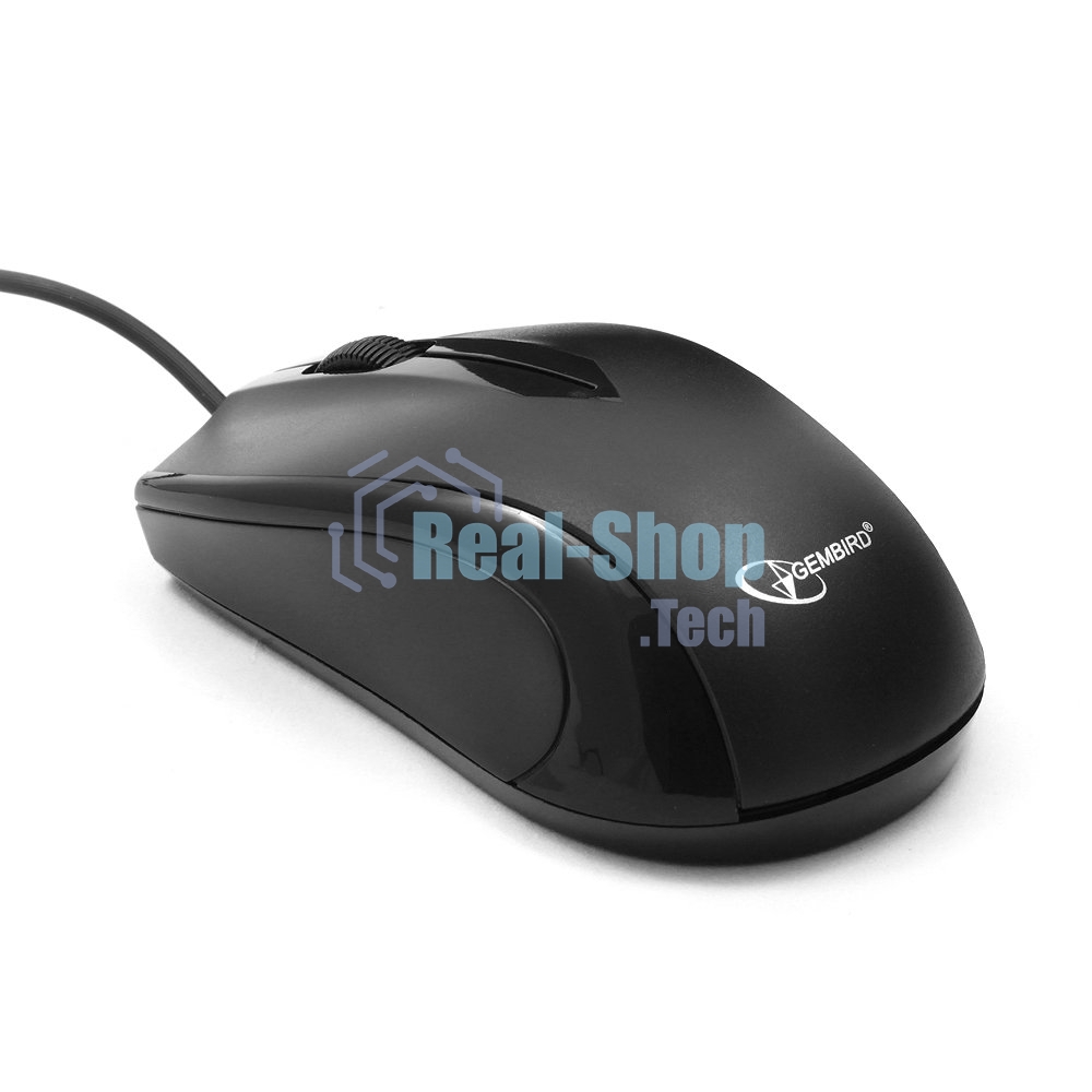 Мышь проводная Gembird MUSOPTI9-905U черный, 1000 dpi, USB, кнопки - 3