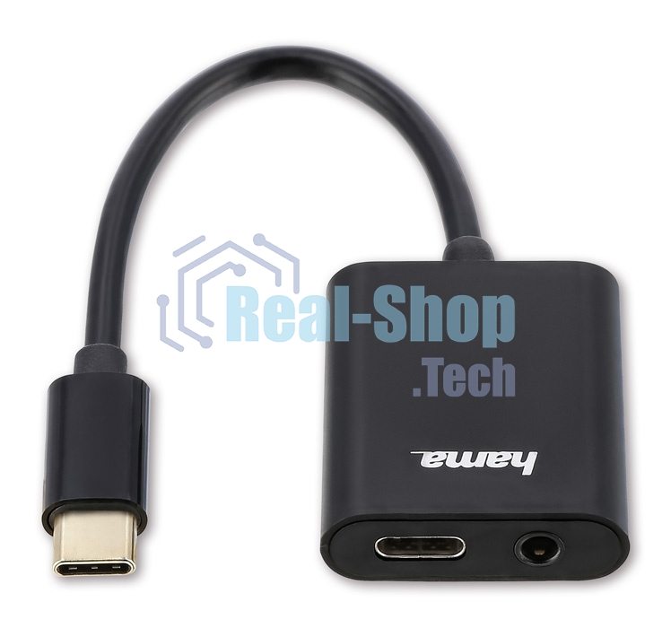 USB-концентратор Hama 00135748, USB Type C, 3.5мм/Type C, USB Type-C