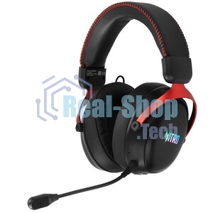 Гарнитура Acer OHR401 чёрный, беспроводная + проводная, USB/Bluetooth/mini jack 3.5 мм, до 55 ч, подсветка