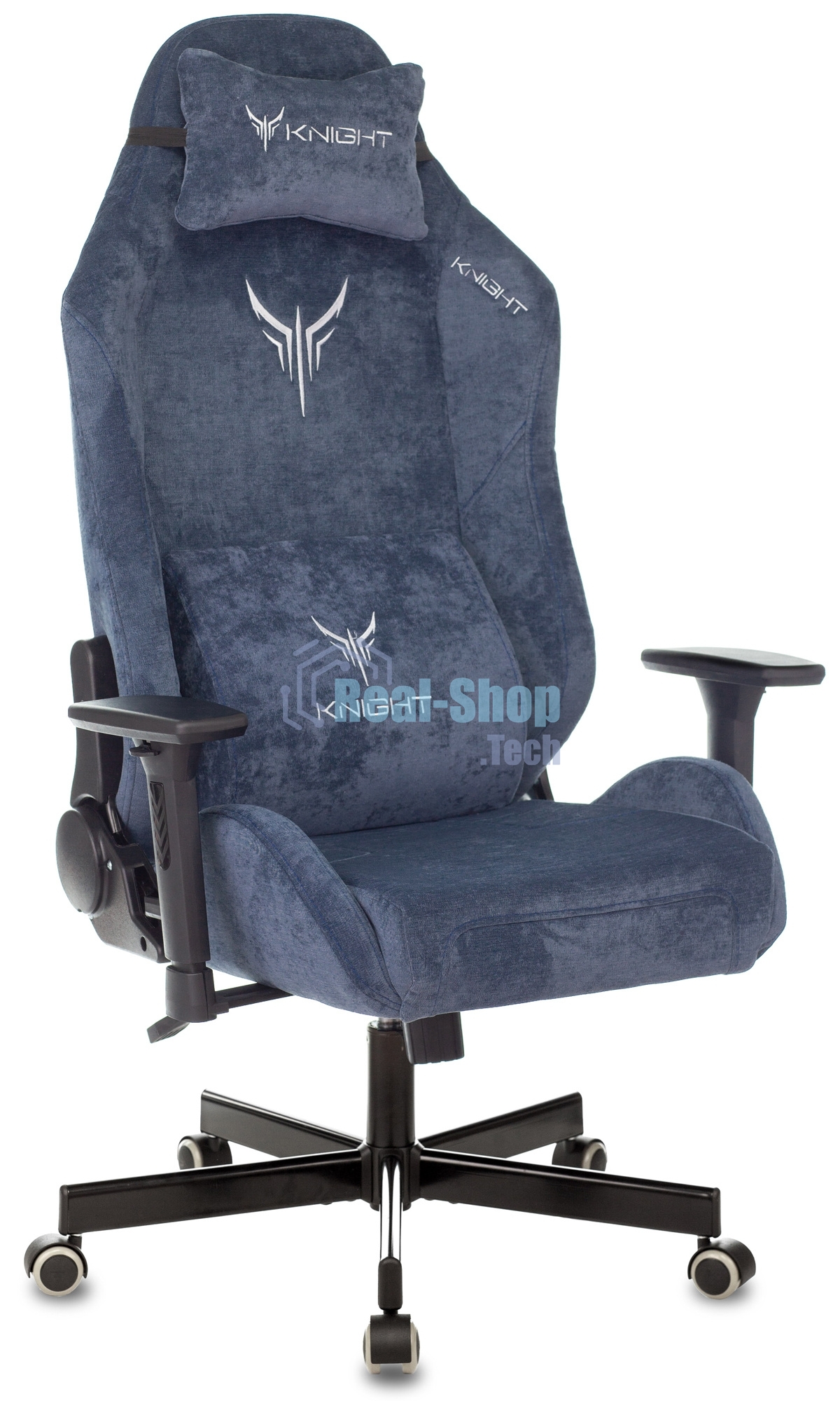 Кресло Knight N1 Fabric синий, ткань, 120 кг, механизм качания