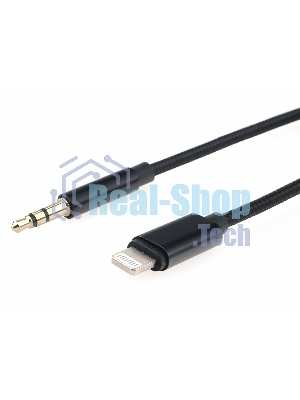 Кабель-переходник USB Cablexpert CCAB-AP35M-1M-B, Lightning/Jack3.5, Mobile, 1м, черный, коробка