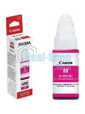 Чернила Canon GI-490M 0665C001 пурпурный для Canon Pixma G1400/2400/3400 (70мл)