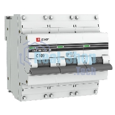 Выключатель автоматический модульный 3п C 100А 10кА ВА 47-100 PROxima EKF mcb47100-3-100C-pro