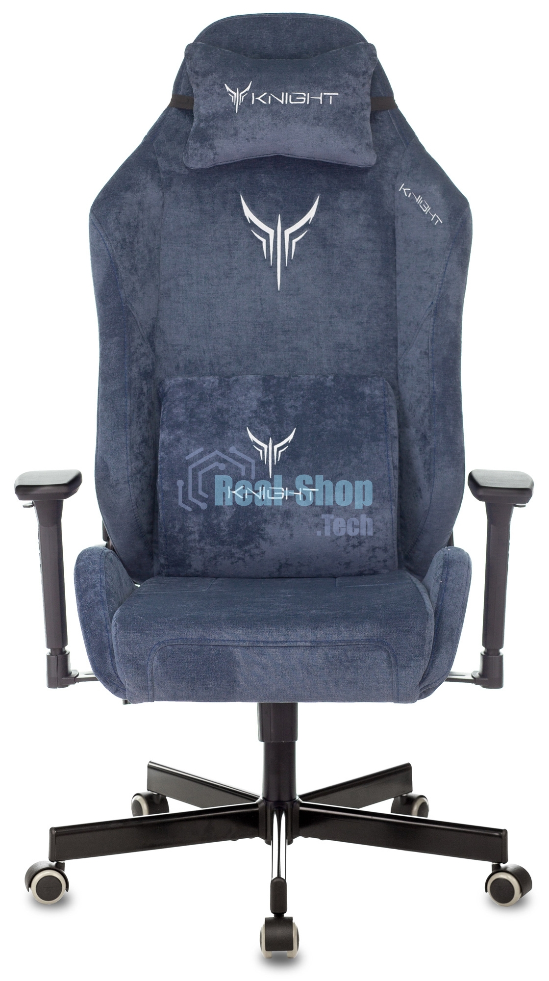 Кресло Knight N1 Fabric синий, ткань, 120 кг, механизм качания