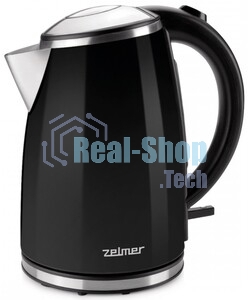 Чайник электрический Zelmer ZCK1274B 1.7 л, 2200 Вт, черный корпус: металл