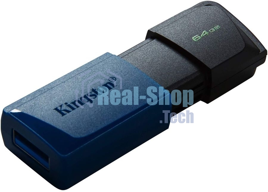 Флешка USB Kingston DataTraveler Exodia M (DTXM/64Gb), 64Gb, USB 3.0, R/W 70/45, черный/синий