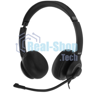Гарнитура Acer OHW309 чёрный, проводная, USB/mini jack 3.5 мм