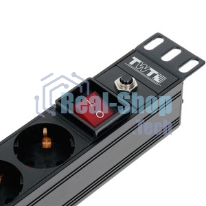 Блок распределения питания Lanmaster TWT-PDU19-16A8P-3.0 гор.размещ. 8xSchuko базовые 16A C14 3м