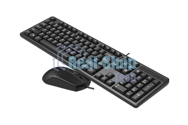Комплект клавиатура+мышь A4Tech KK-3330 проводной, USB, 1200 DPI, чёрный
