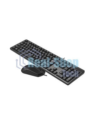Комплект клавиатура+мышь A4Tech KK-3330 проводной, USB, 1200 DPI, чёрный