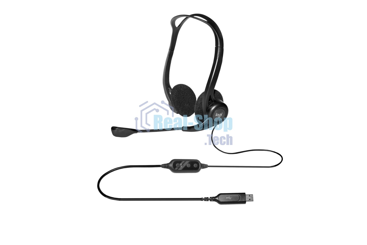 Гарнитура Logitech PC Headset 960 Stereo чёрный, проводная, USB