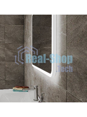 Зеркало Bau Stil 100х70, LED подсветка, сенсор, пластиковый защитный корпус