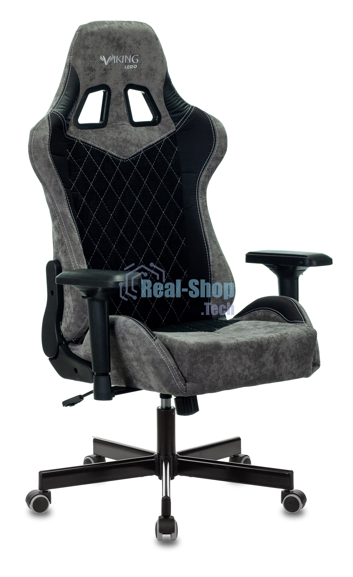 Кресло Бюрократ VIKING 7 KNIGHT B FABRIC черный, ткань, 120 кг, механизм качания