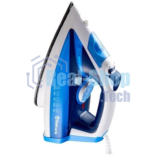Утюг Sakura SA-3062CBL белый/синий, 1800 Вт, 35 г/мин, 100 г/мин, 220 мл