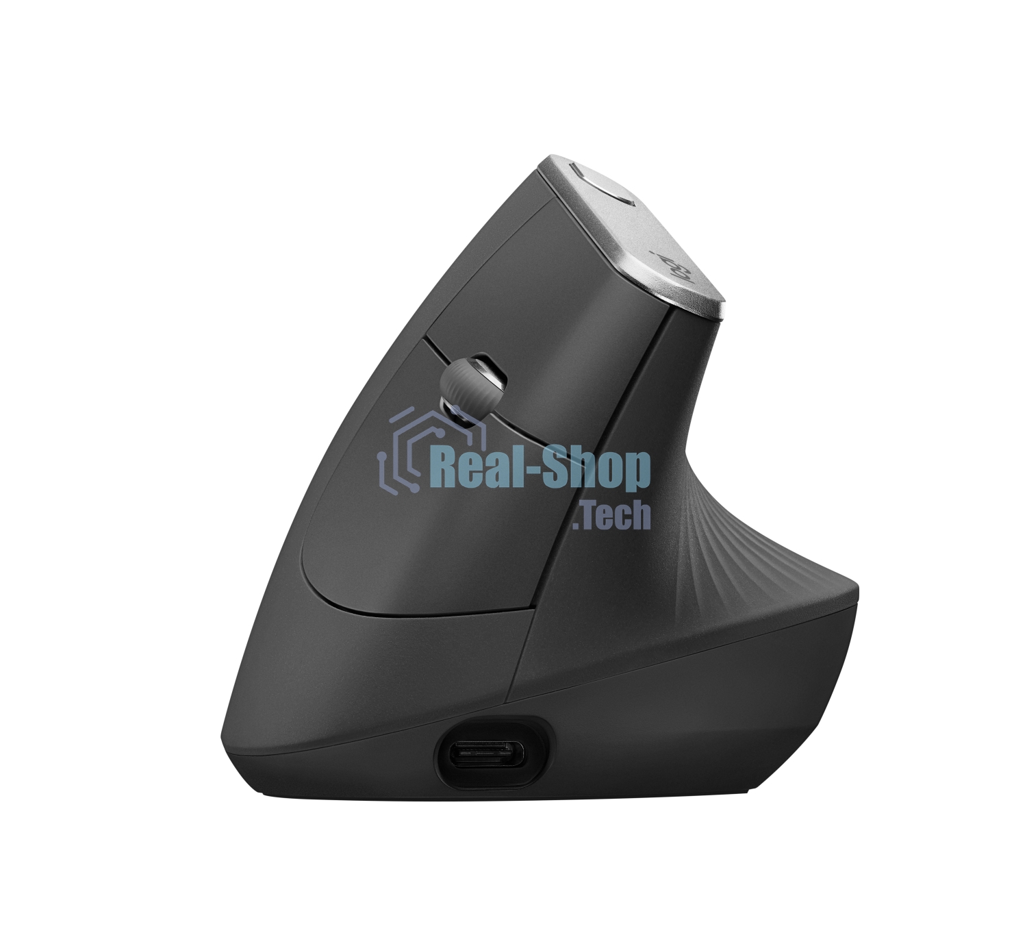 Мышь беспроводная/проводная Logitech MX Vertical графитовый, 4000 dpi, радиоканал, Bluetooth, USB, кнопки - 6