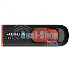 Флешка USB ADATA Classic C008 (AC008-16G-RKD), 16Gb, USB 2.0, R/W 30/6, черный/красный