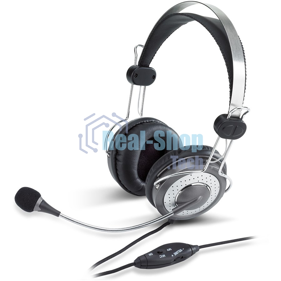 Гарнитура Genius HS-04SU черный/серый, проводная