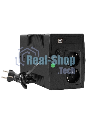 ИБП ExeGate Power NB-800.LED.AVR.2SH.USB (800VA/480W, LED, AVR, 2*Schuko, USB, батарея 12V 9Ah, Black)