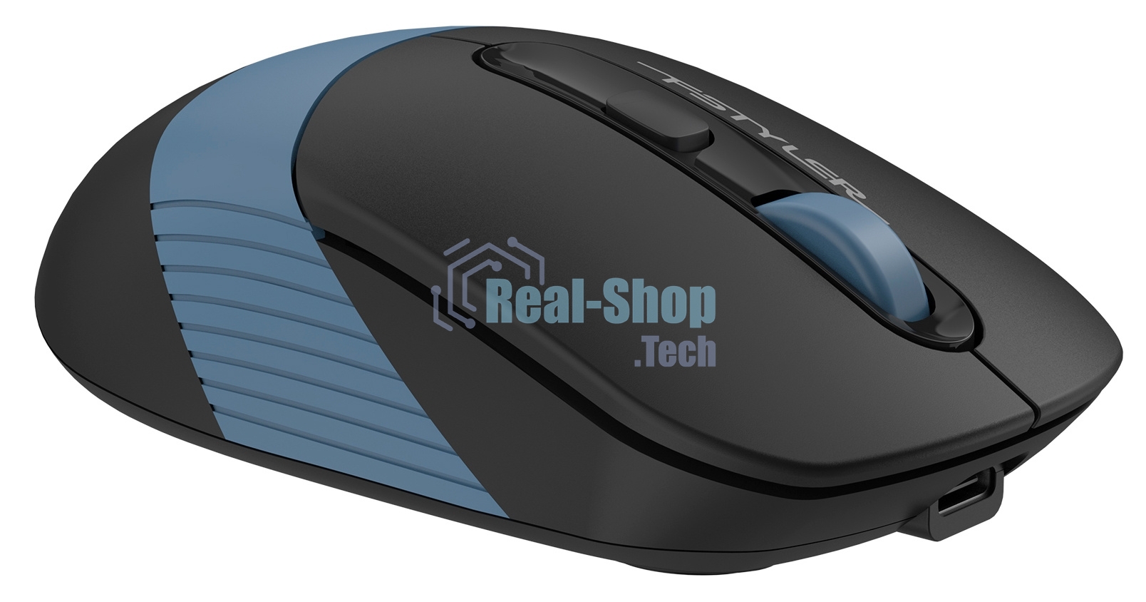 Мышь беспроводная A4Tech Fstyler FB10C черный/синий, 2000 dpi, радиоканал, Bluetooth, USB, кнопки - 4