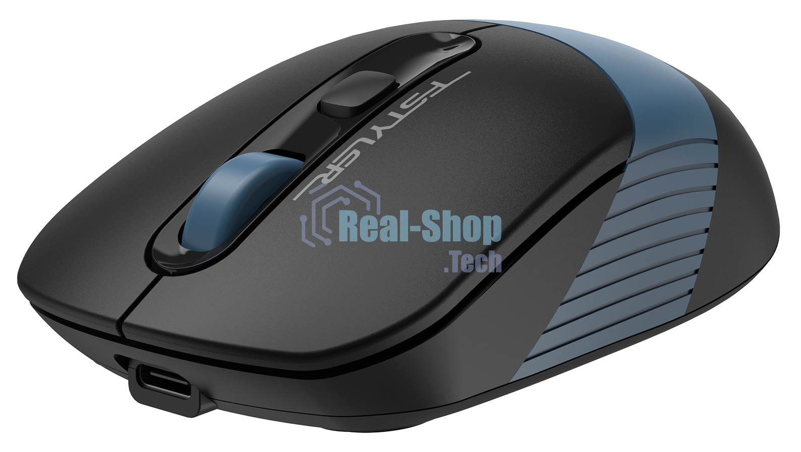 Мышь беспроводная A4Tech Fstyler FB10C черный/синий, 2000 dpi, радиоканал, Bluetooth, USB, кнопки - 4