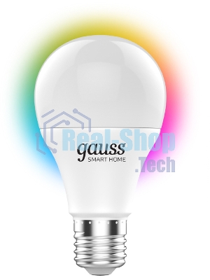 Лампа Светодиодная Gauss Smart Home RGbW E27 A60 8.5 Вт 2700-6500K 1/10/100