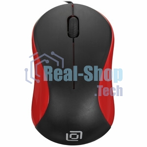 Мышь проводная Oklick 115S черный, 1200 dpi, USB, кнопки - 3