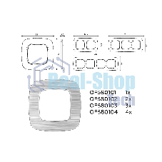 Рамка OMEGA Radian (Серебро Металл шлифованный) 2-ая OF580102