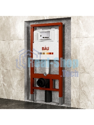 Комплект BAU 6 в 1: инсталляция BAU PRO, унитаз подвесной торнадо Bau Dream Hurricane-2, сиденье дюропласт микролифт, клавиша BAU Stil, белый глянец