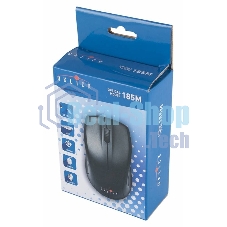 Мышь проводная Oklick 185M черный, 1200 dpi, USB, кнопки - 3